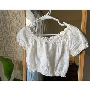 H&M  ║  RUFFLED CROP TOP